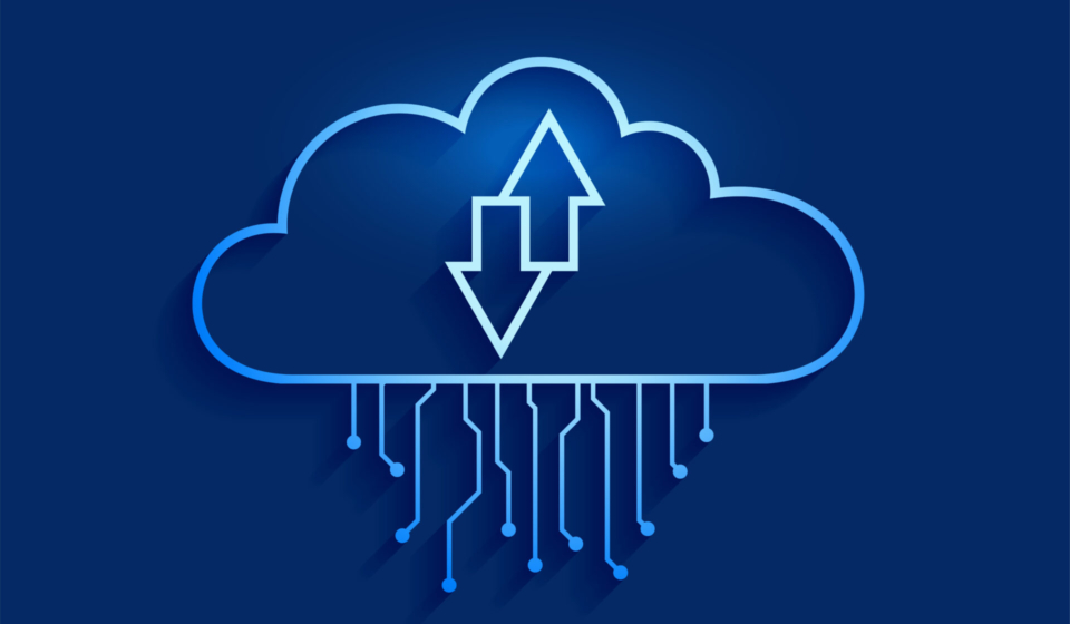 cloud computing data streaming concept background